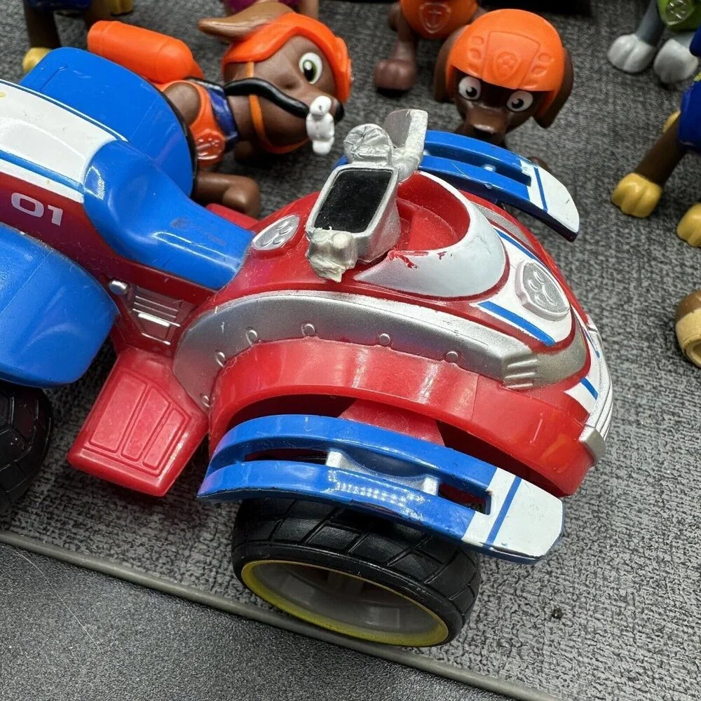 Paw Patrol Toy Lot Figures Vehicles Ryder Marshall Chase Skye Rubble Zuma